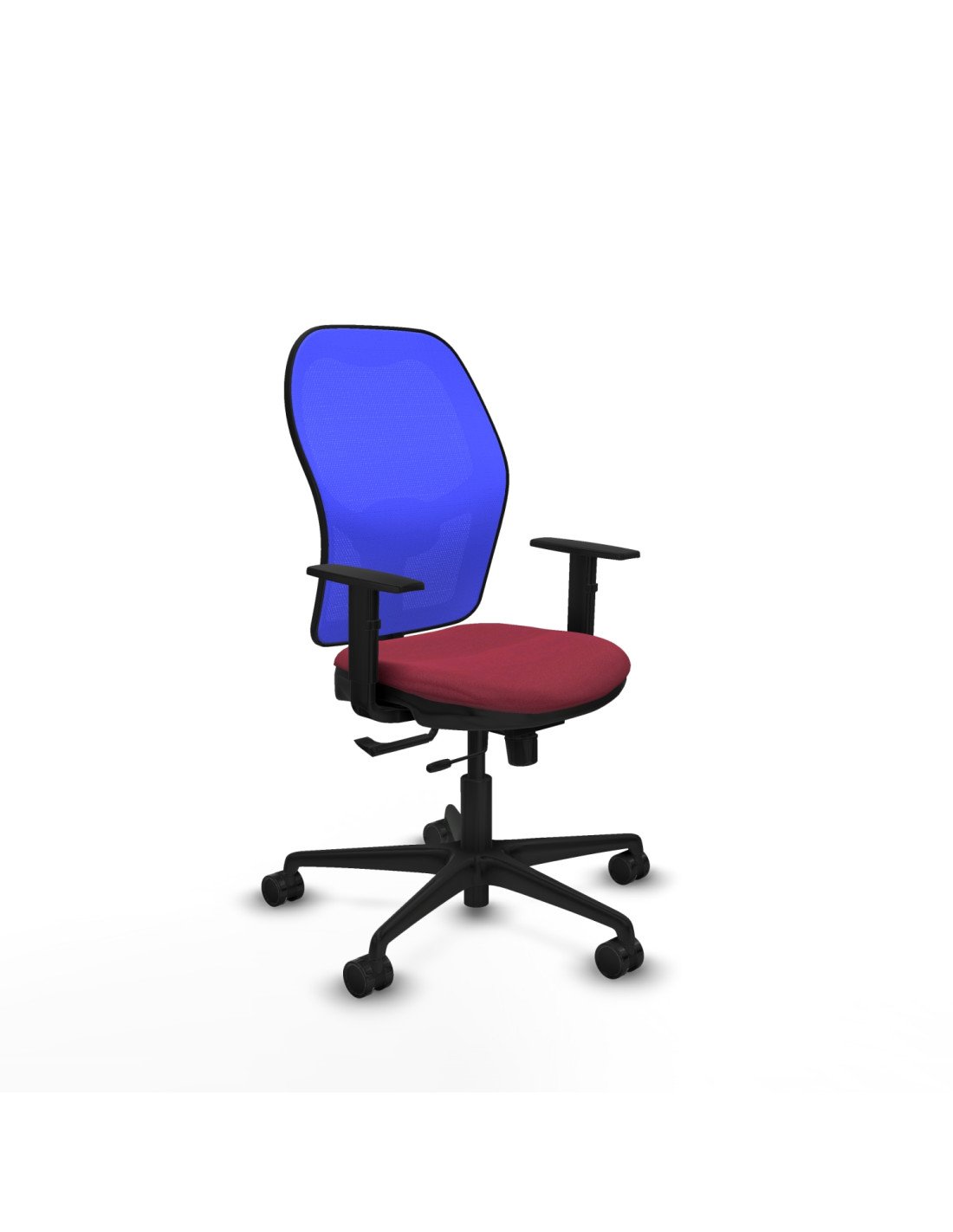 Piqueras y Crespo Jorquera traslack malla azul bali granate brazos 1D base nailon ruedas 65mm nailon