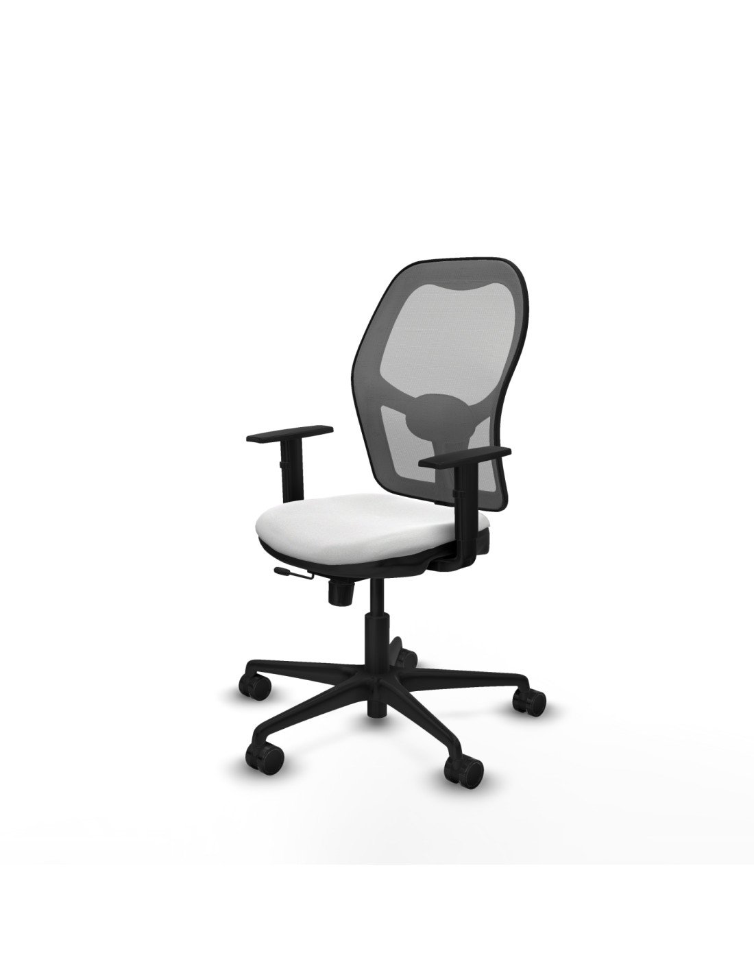 Piqueras y Crespo Jorquera traslack malla gris bali blanco brazos 1D base nailon  ruedas 65mm nailon