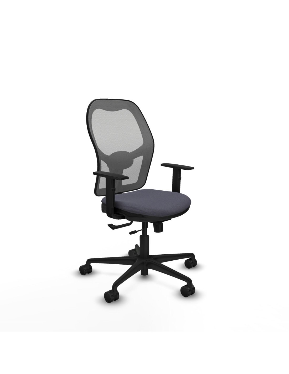 Piqueras y Crespo Jorquera traslack malla gris bali gris oscuro brazos 1D base nailon  ruedas 65mm nailon