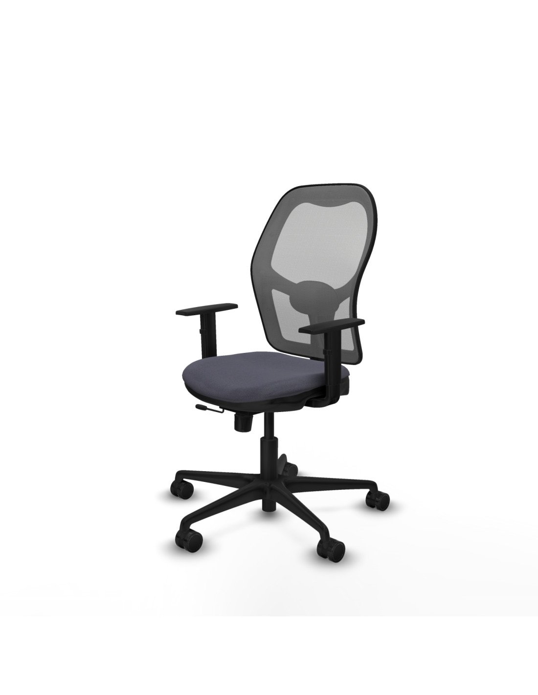 Piqueras y Crespo Jorquera traslack malla gris bali gris oscuro brazos 1D base nailon  ruedas 65mm nailon