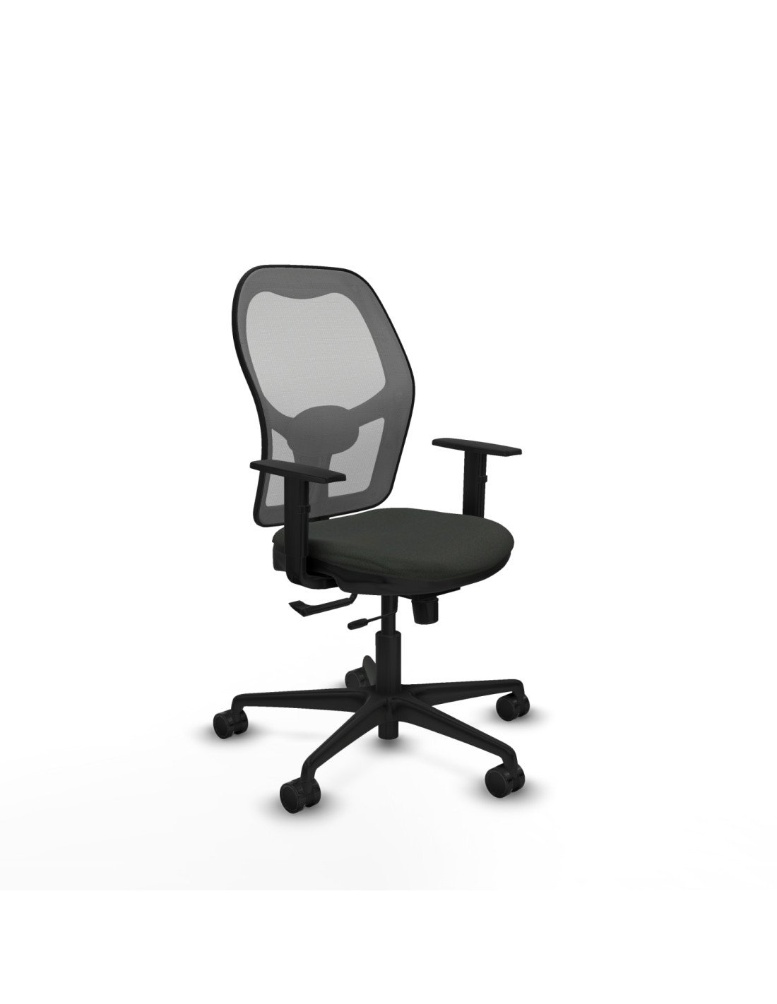 Piqueras y Crespo Jorquera traslack malla gris bali negro brazos 1D base nailon  ruedas 65mm nailon