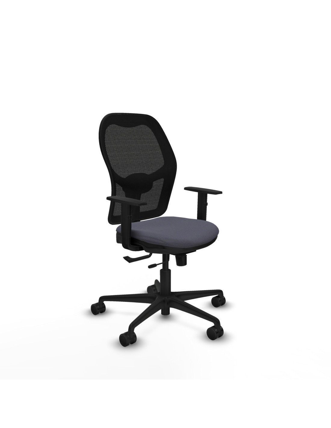 Piqueras y Crespo Jorquera traslack malla negra bali gris oscuro brazos 1D base nailon ruedas 65mm nailon