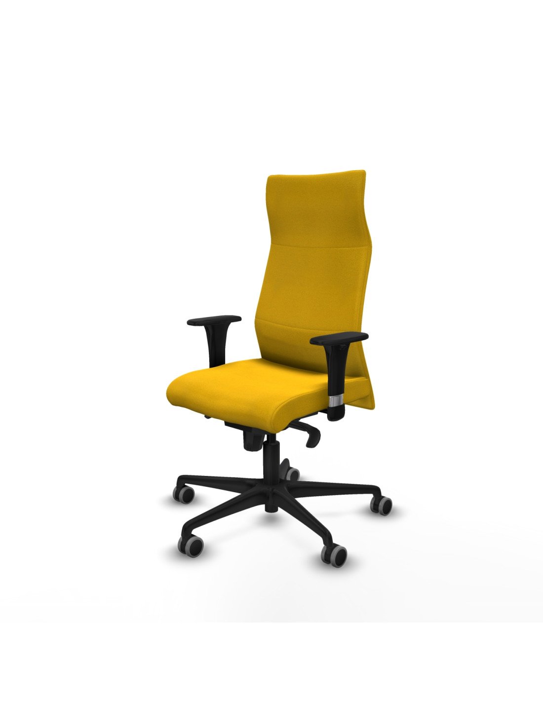 Piqueras y Crespo Albacete direcci?n sincro bali amarillo brazos 1D cromados base nailon ruedas 65 engomadas