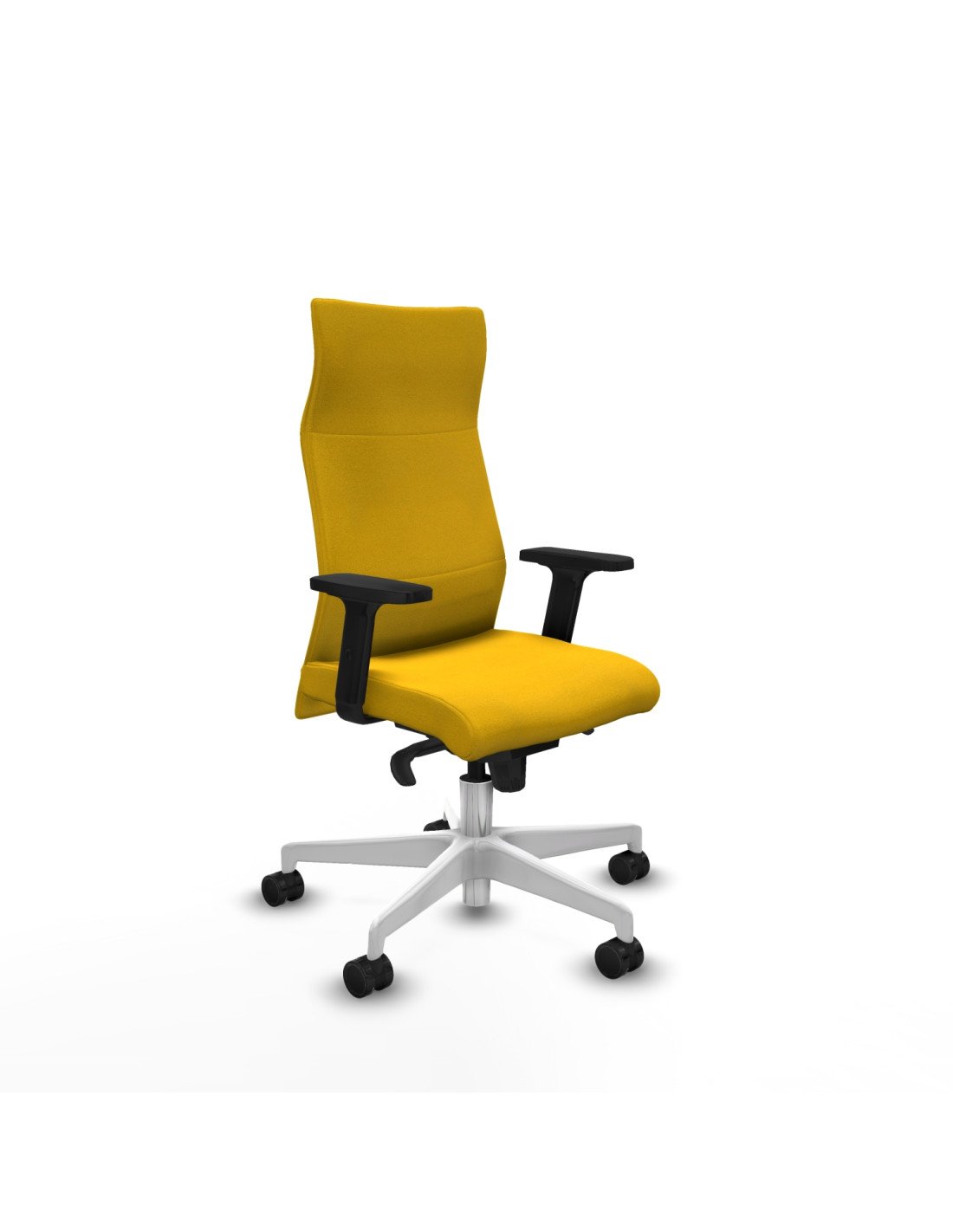 Piqueras y Crespo Albacete direcci?n sincro bali amarillo brazos 2D base blanca ruedas 65 nailon