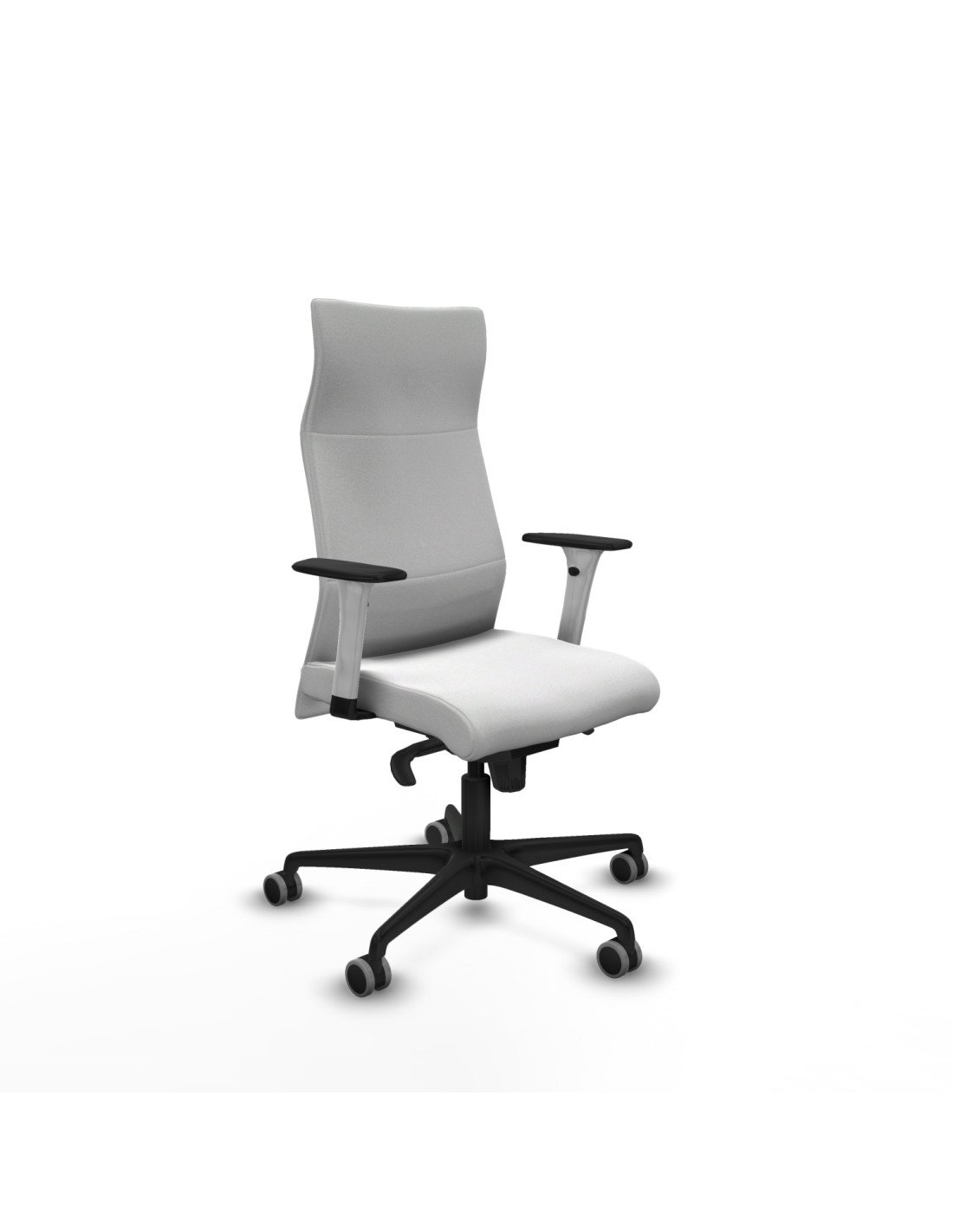 Piqueras y Crespo Albacete direcci?n sincro bali blanco brazos 1D blancos base nailon ruedas 65 engomadas