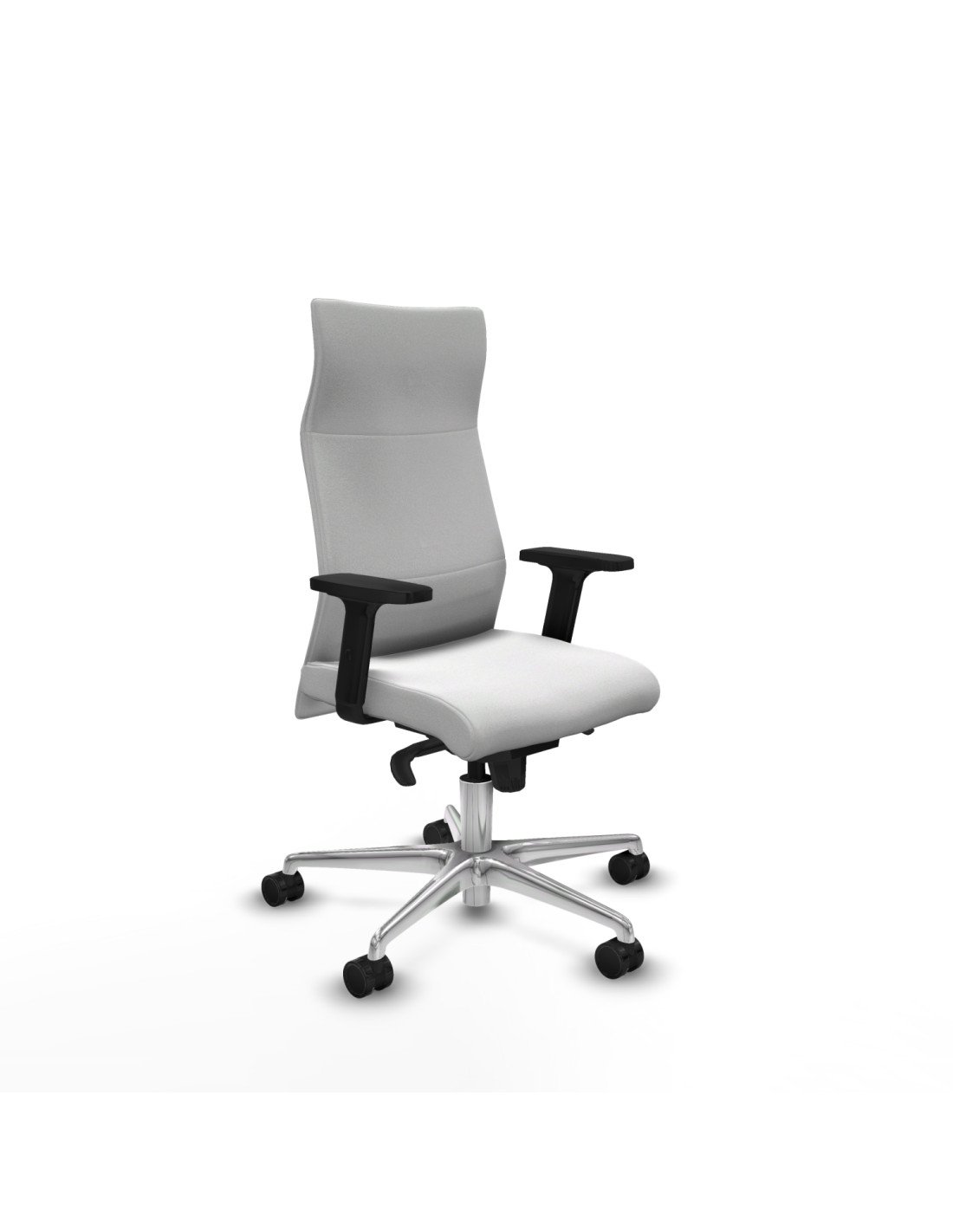 Piqueras y Crespo Albacete direcci?n sincro bali blanco brazos 2D base aluminio ruedas 65 nailon