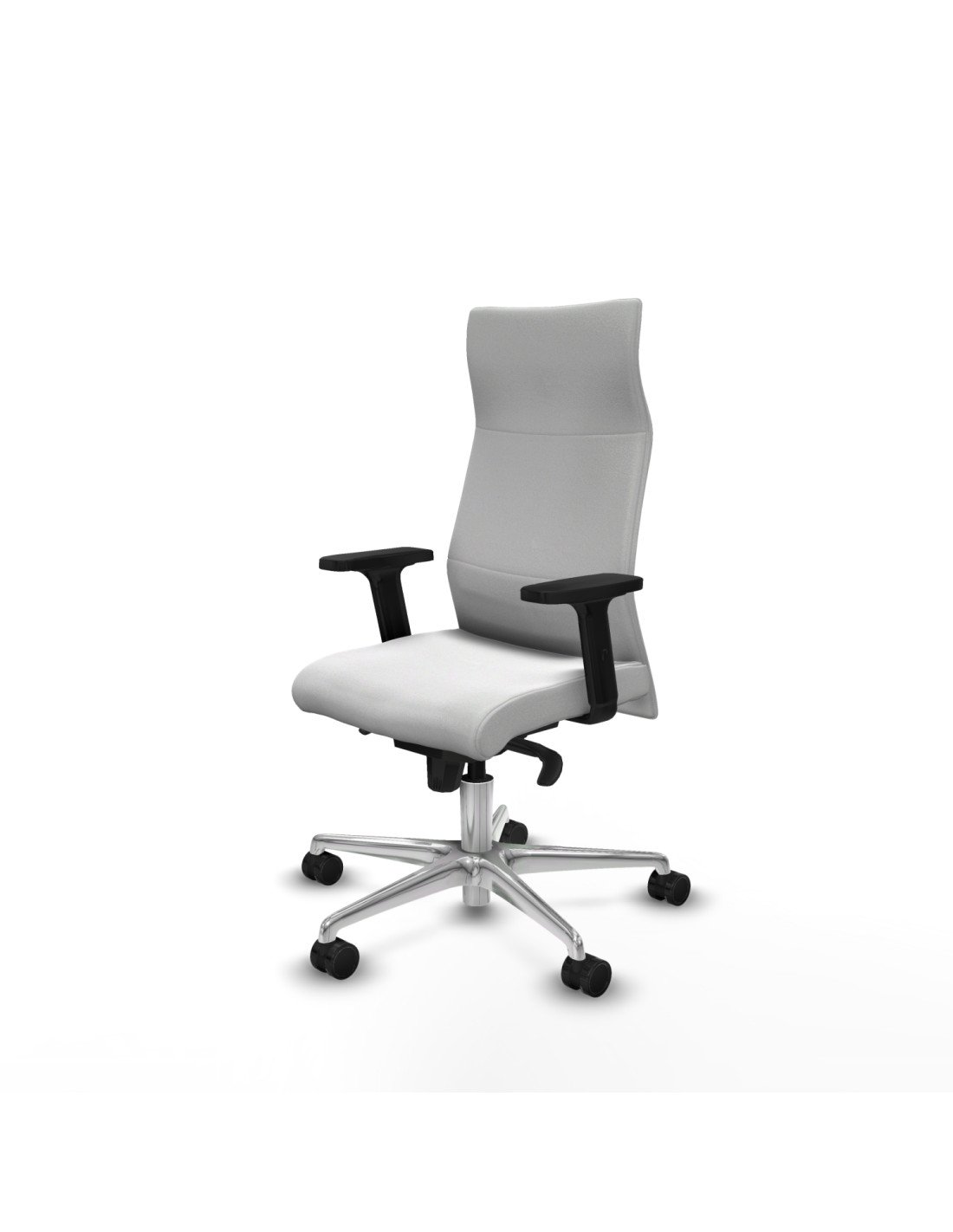 Piqueras y Crespo Albacete direcci?n sincro bali blanco brazos 2D base aluminio ruedas 65 nailon