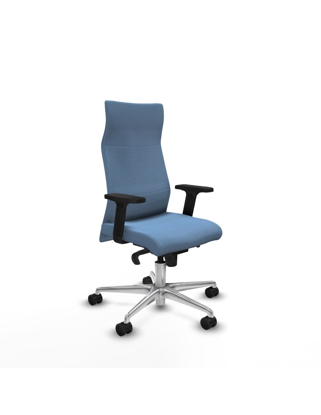 Piqueras y Crespo Albacete direcci?n sincro bali azul cielo brazos 2D base aluminio ruedas 65 nailon