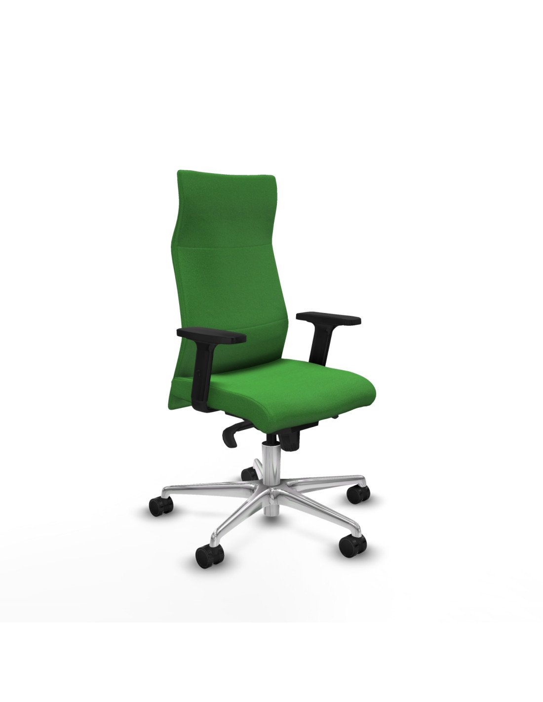 Piqueras y Crespo Albacete direcci?n sincro bali verde brazos 2D base aluminio ruedas 65 nailon