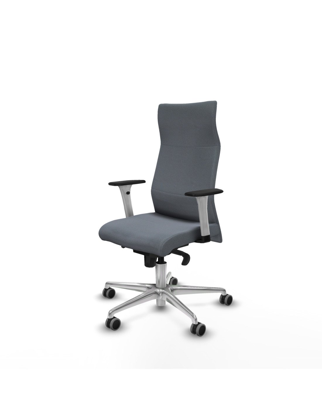 Piqueras y Crespo Albacete direcci?n sincro bali gris brazos 1D blancos base aluminio ruedas 65 engomadas