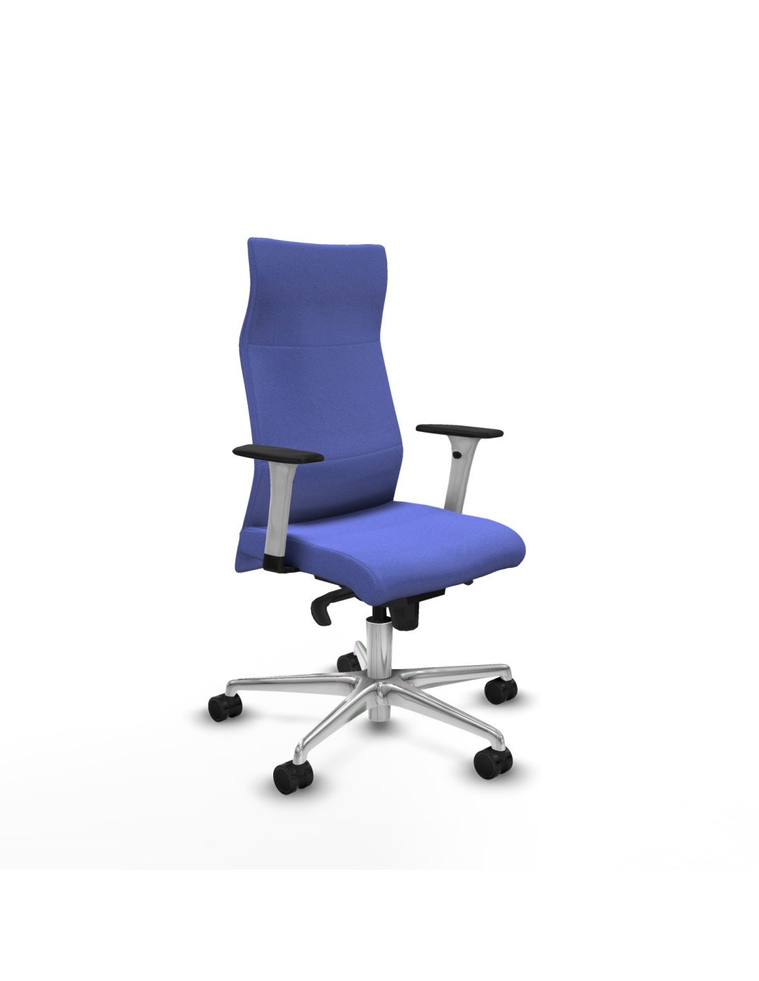 Piqueras y Crespo Albacete direcci?n sincro bali azul claro brazos 1D blancos base aluminio ruedas 65 nailon