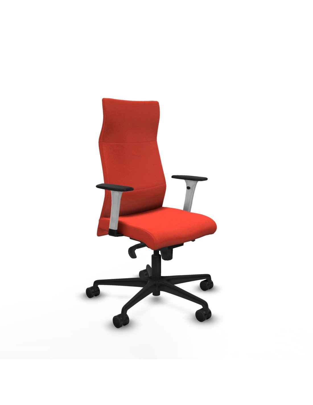 Piqueras y Crespo Albacete direcci?n sincro bali naranja oscuro brazos 1D blancos base nailon ruedas 65 nailon