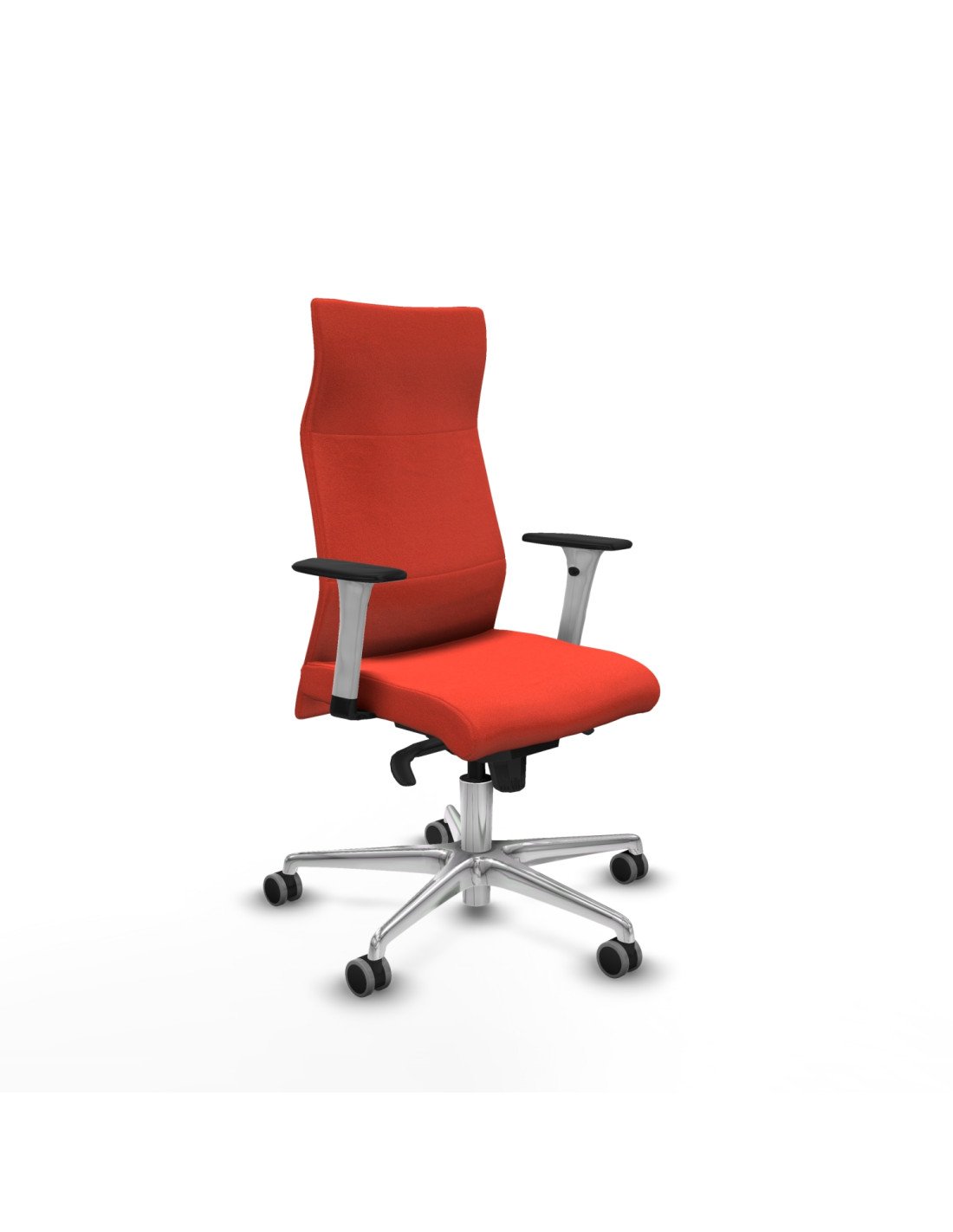 Piqueras y Crespo Albacete direcci?n sincro bali naranja oscuro brazos 1D blancos base aluminio ruedas 65 engomadas