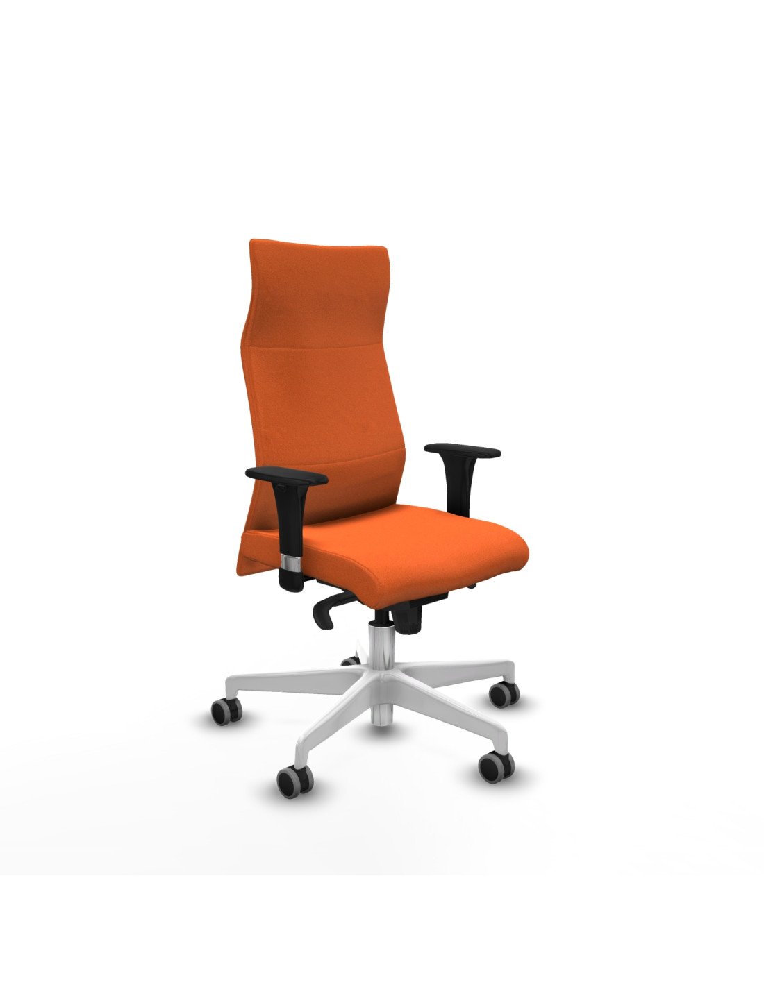 Piqueras y Crespo Albacete direcci?n sincro bali naranja brazos 1D cromados base blanca ruedas 65 engomadas