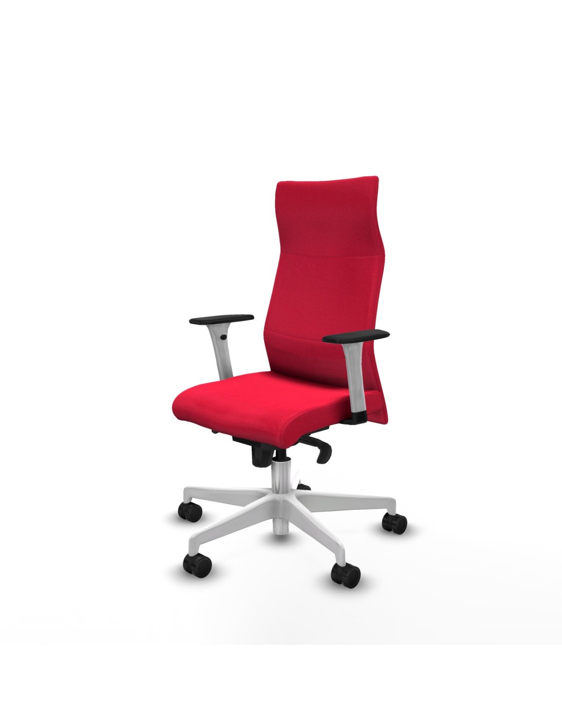 Piqueras y Crespo Albacete direcci?n sincro bali rojo brazos 1D blancos base blanca ruedas 65 nailon