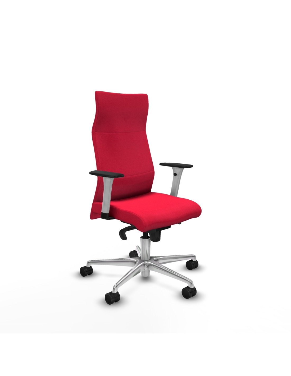 Piqueras y Crespo Albacete direcci?n sincro bali rojo brazos 1D blancos base aluminio ruedas 65 nailon