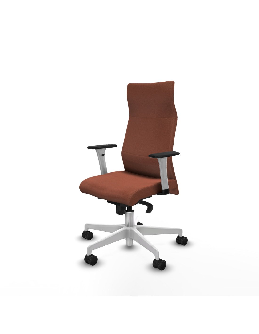 Piqueras y Crespo Albacete direcci?n sincro bali marr?n brazos 1D blancos base blanca ruedas 65 nailon