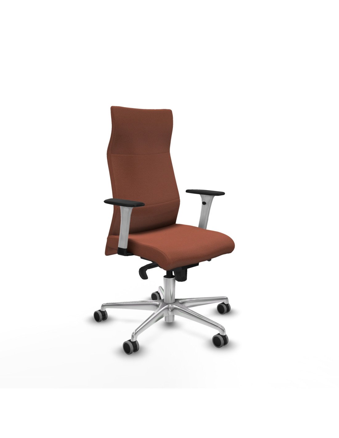 Piqueras y Crespo Albacete direcci?n sincro bali marr?n brazos 1D blancos base aluminio ruedas 65 engomadas