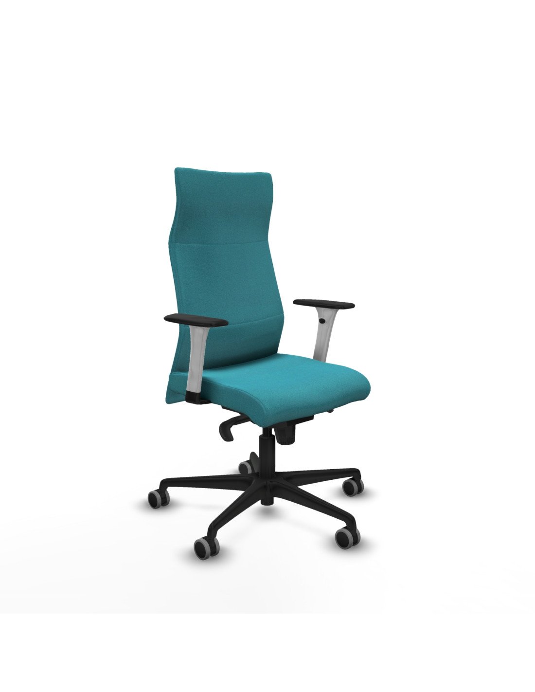 Piqueras y Crespo Albacete direcci?n sincro bali turquesa brazos 1D blancos base nailon ruedas 65 engomadas