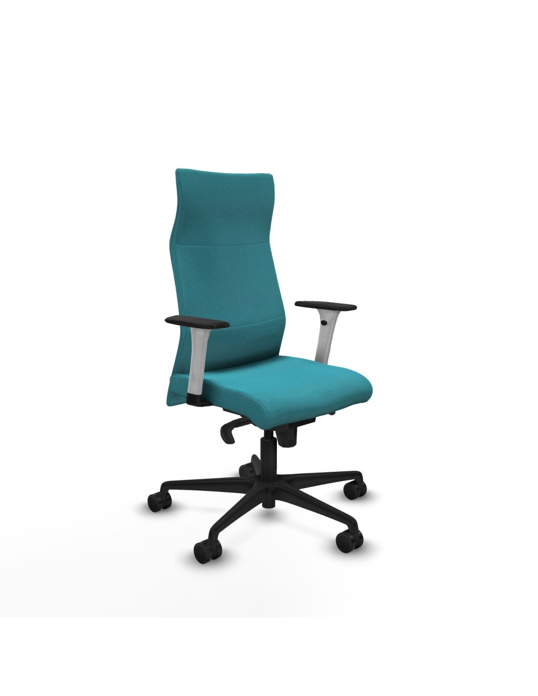 Piqueras y Crespo Albacete direcci?n sincro bali turquesa brazos 1D blancos base nailon ruedas 65 nailon