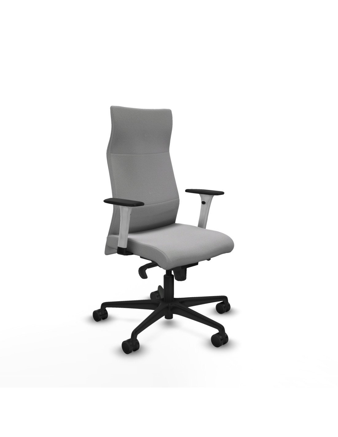 Piqueras y Crespo Albacete direcci?n sincro bali gris claro brazos 1D blancos base nailon ruedas 65 nailon