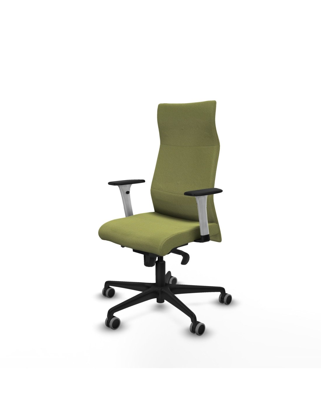 Piqueras y Crespo Albacete direcci?n sincro bali verde oliva brazos 1D blancos base nailon ruedas 65 engomadas