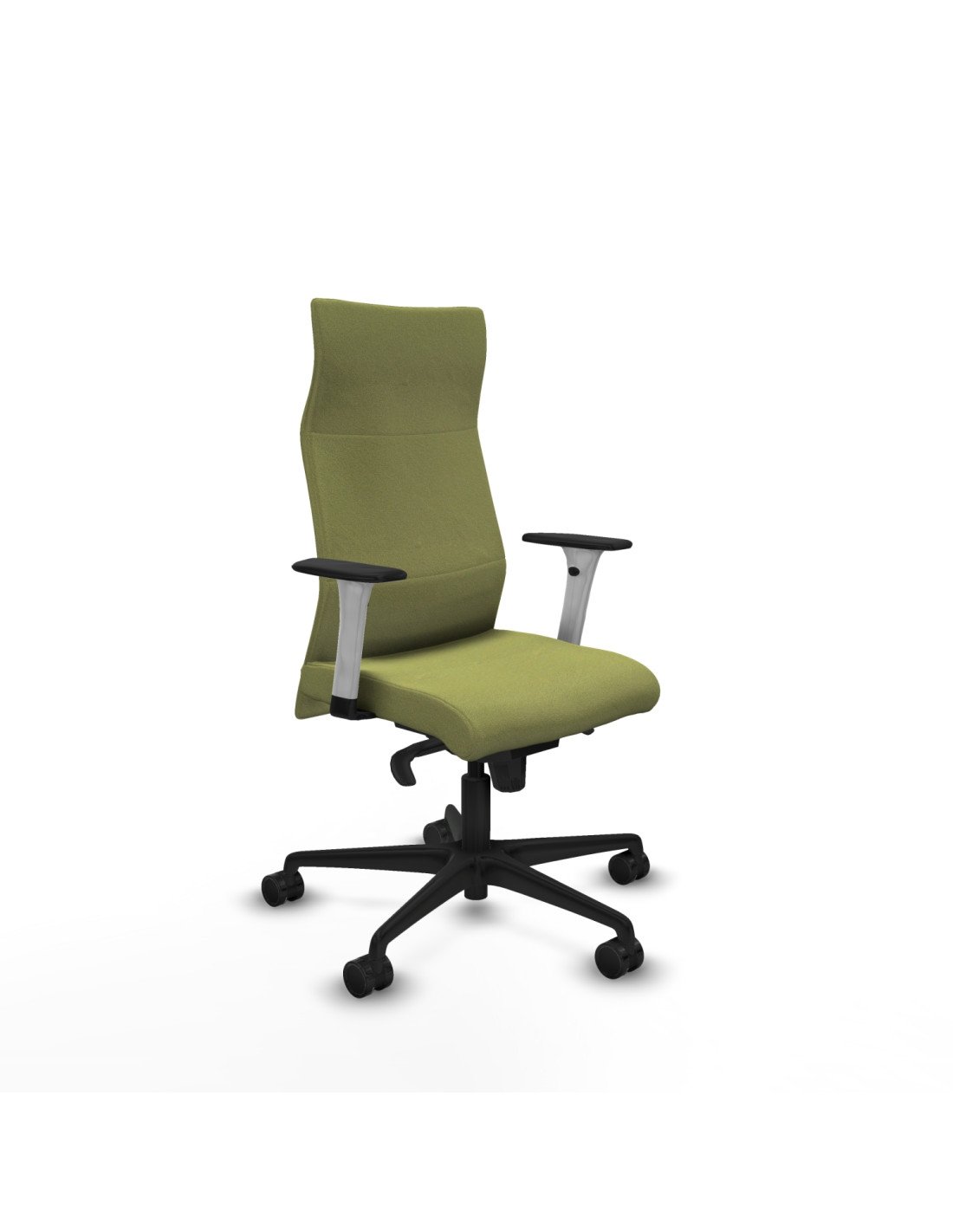 Piqueras y Crespo Albacete direcci?n sincro bali verde oliva brazos 1D blancos base nailon ruedas 65 nailon