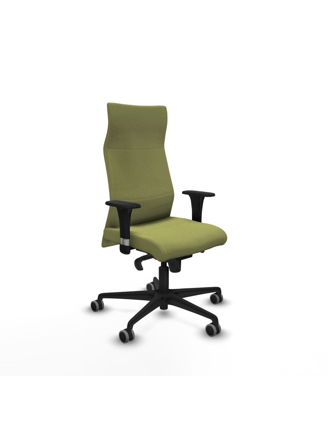 Piqueras y Crespo Albacete direcci?n sincro bali verde oliva brazos 1D cromados base nailon ruedas 65 engomadas