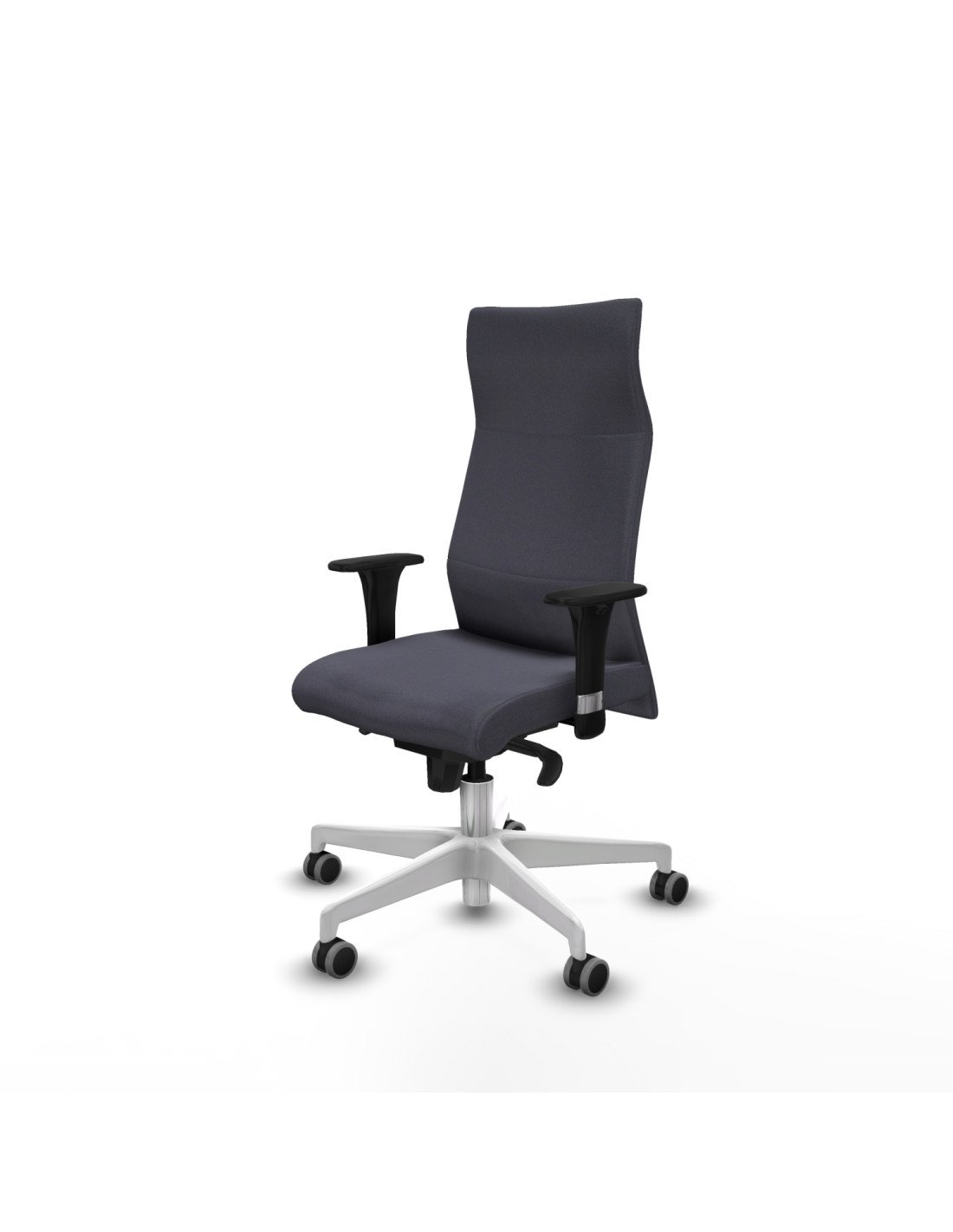 Piqueras y Crespo Albacete direcci?n sincro bali gris oscuro brazos 1D cromados base blanca ruedas 65 engomadas