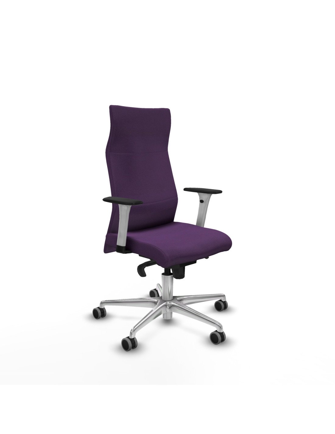 Piqueras y Crespo Albacete direcci?n sincro bali morado brazos 1D blancos base aluminio ruedas 65 engomadas