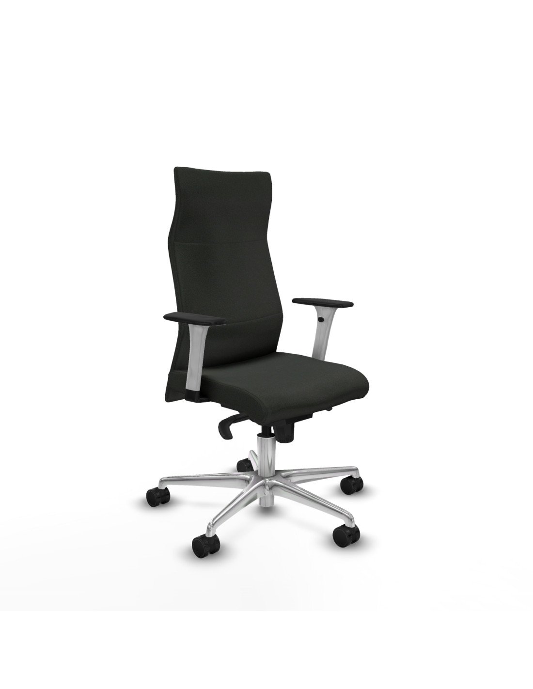 Piqueras y Crespo Albacete direcci?n sincro bali negro brazos 1D blancos base aluminio ruedas 65 nailon