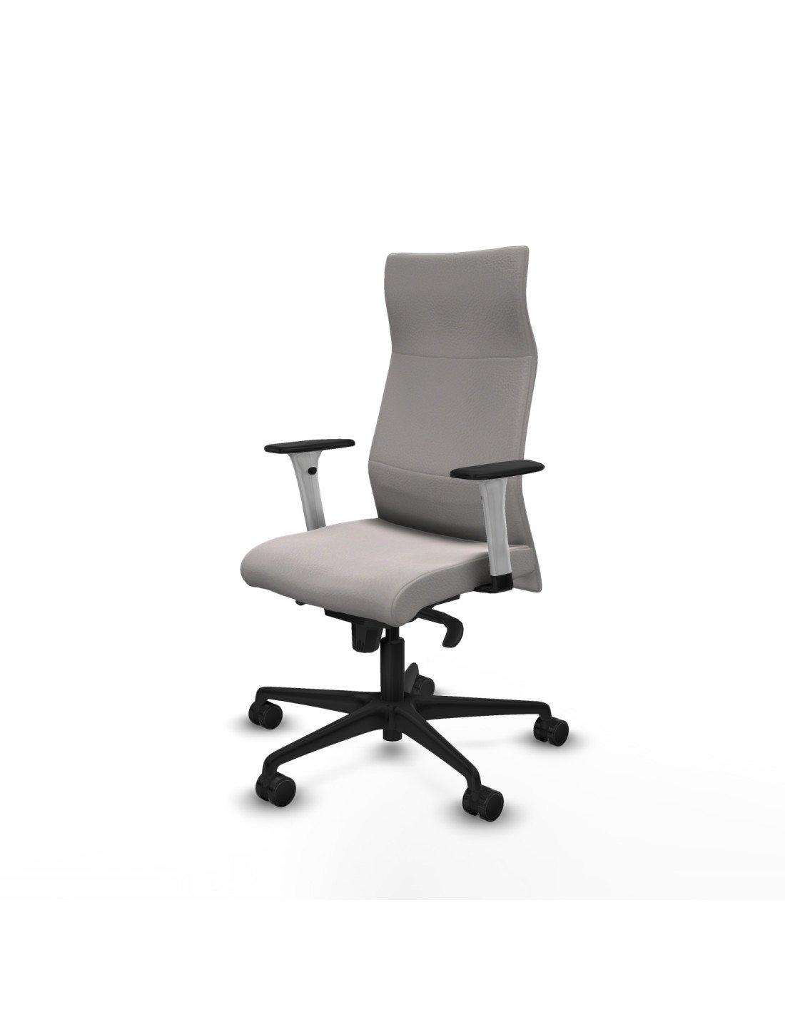 Piqueras y Crespo Albacete direcci?n sincro similpiel blanco brazos 1D blancos base nailon ruedas 65 nailon