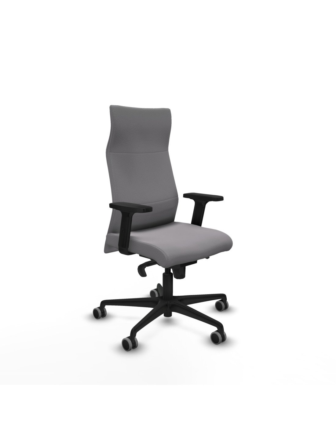 Piqueras y Crespo Albacete direcci?n sincro similpiel gris brazos 2D base nailon ruedas 65 engomadas