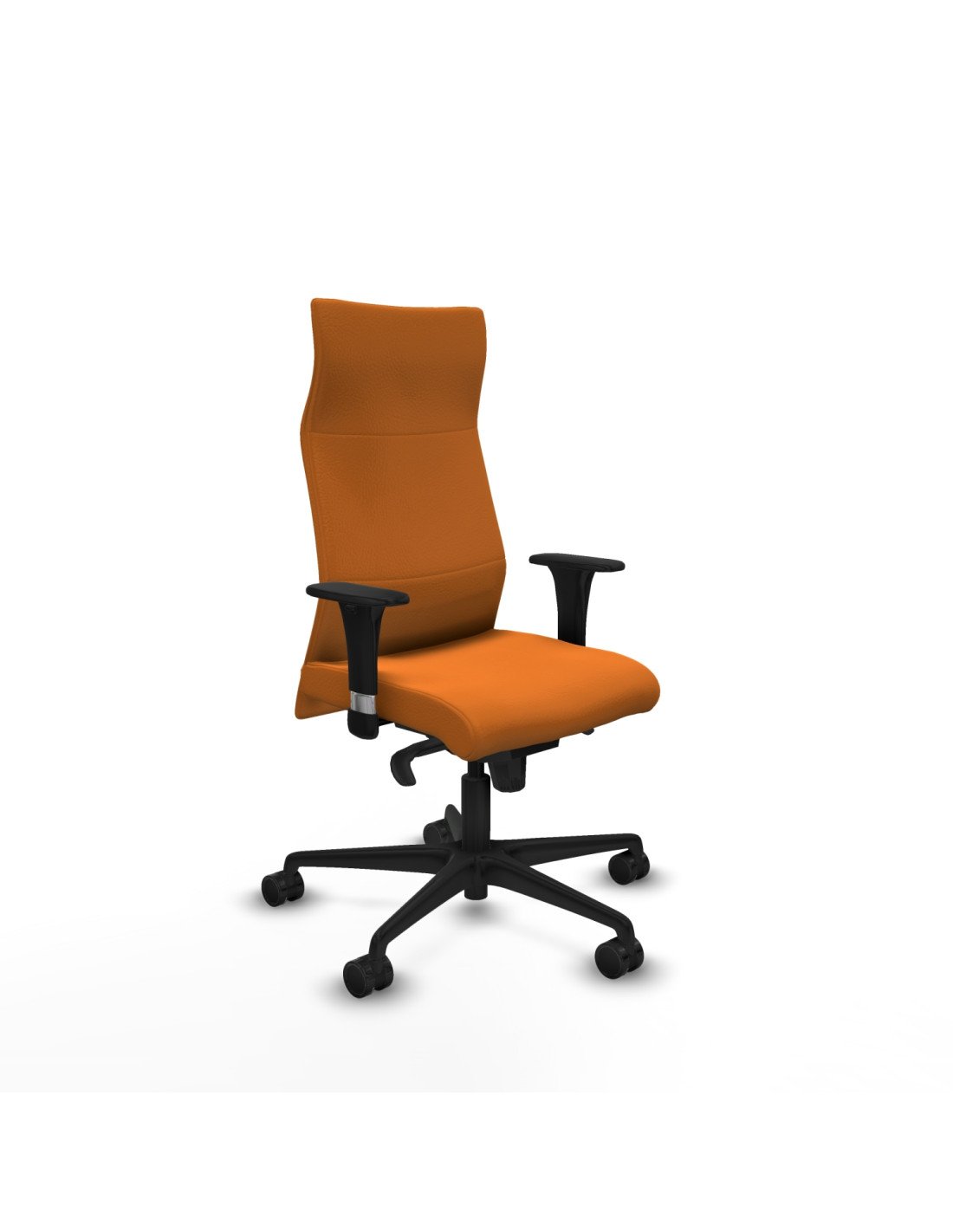 Piqueras y Crespo Albacete direcci?n sincro similpiel naranja brazos 1D cromados base nailon ruedas 65 nailon