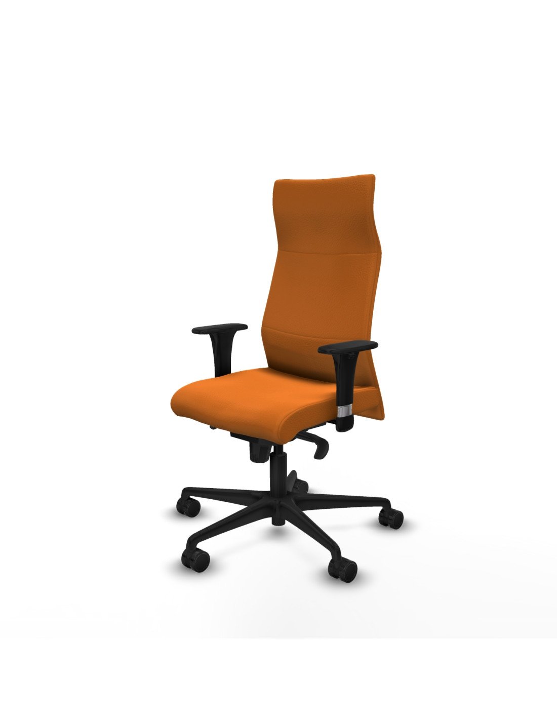 Piqueras y Crespo Albacete direcci?n sincro similpiel naranja brazos 1D cromados base nailon ruedas 65 nailon