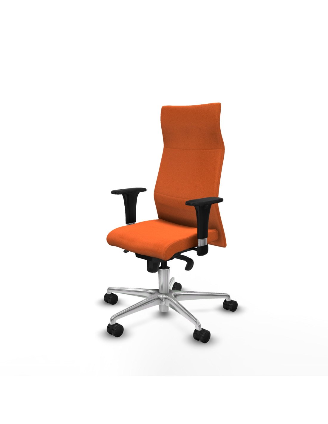 Piqueras y Crespo Albacete XL sincro bali naranja brazos 1D base aluminio ruedas 65 mm nailon