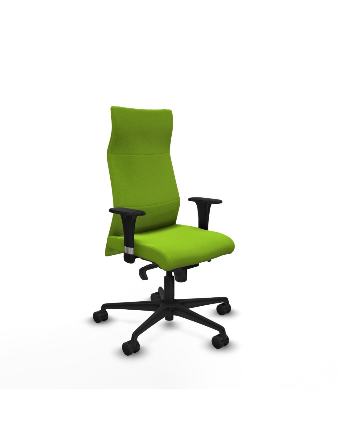 Piqueras y Crespo Albacete XL sincro similpiel pistacho brazos 1D base nailon ruedas 65 mm nailon