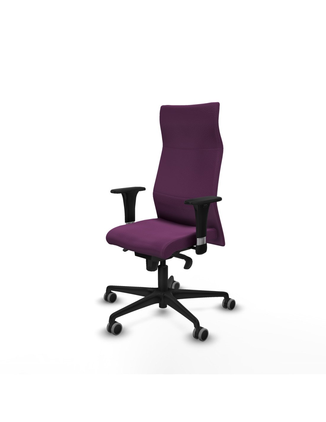 Piqueras y Crespo Albacete XL sincro similpiel morado brazos 1D base nailon ruedas 65mm engomadas