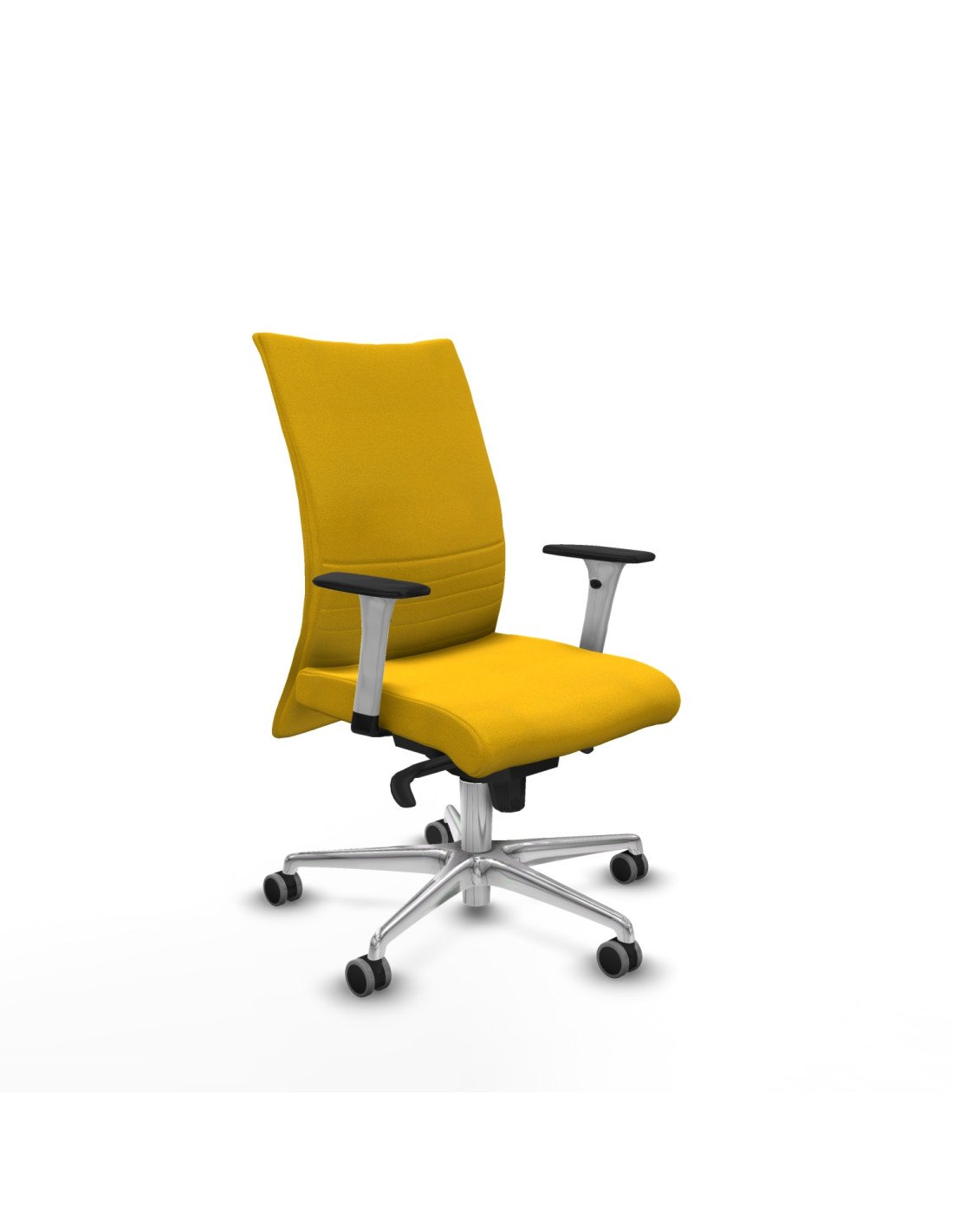 Piqueras y Crespo Albacete confidente sincro bali amarillo brazos 1D blancos base aluminio ruedas 65mm engomadas