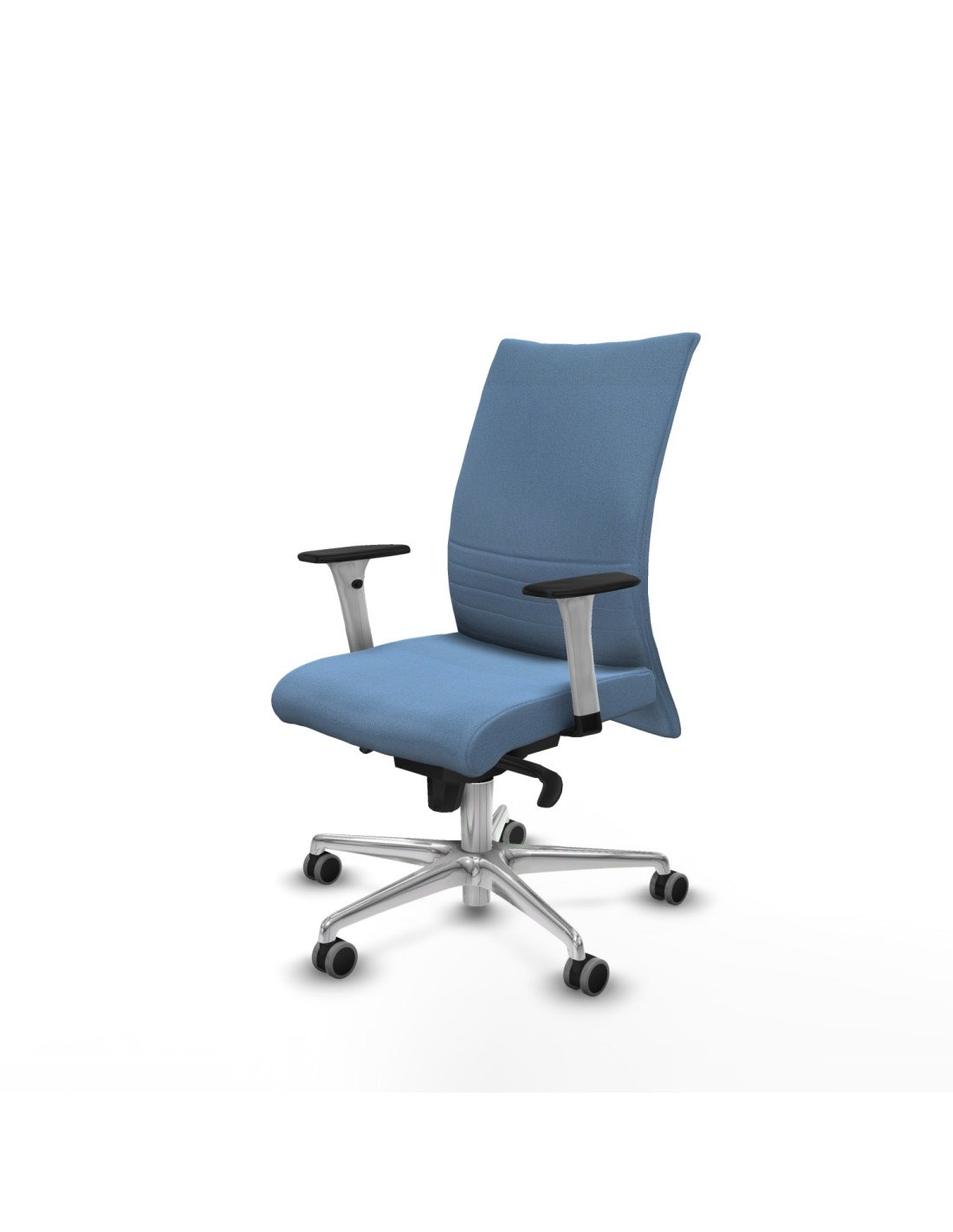 Piqueras y Crespo Albacete confidente sincro bali azul cielo brazos 1D blancos base aluminio ruedas 65mm engomadas