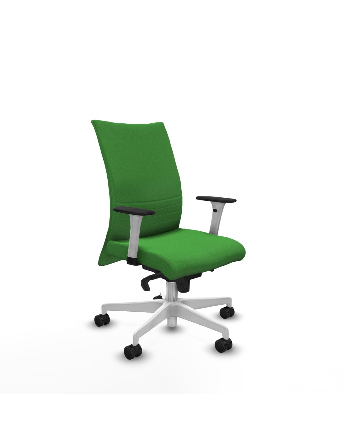 Piqueras y Crespo Albacete confidente sincro bali verde brazos 1D blancos base blanca ruedas 65 mm nailon