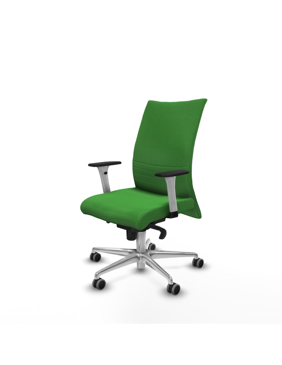 Piqueras y Crespo Albacete confidente sincro bali verde brazos 1D blancos base aluminio ruedas 65mm engomadas