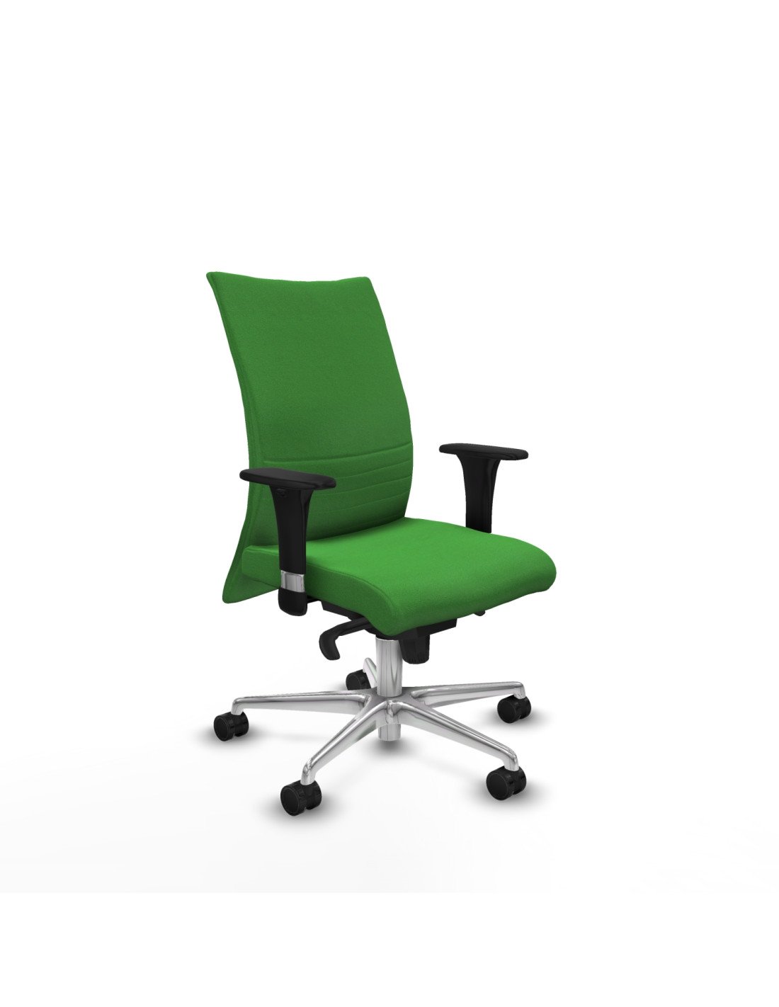 Piqueras y Crespo Albacete confidente sincro bali verde brazos 1D base aluminio ruedas 65 mm nailon