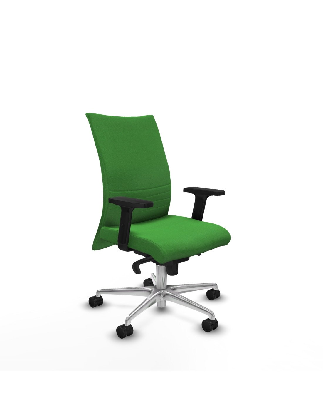 Piqueras y Crespo Albacete confidente sincro bali verde brazos 2D base aluminio ruedas 65 mm nailon