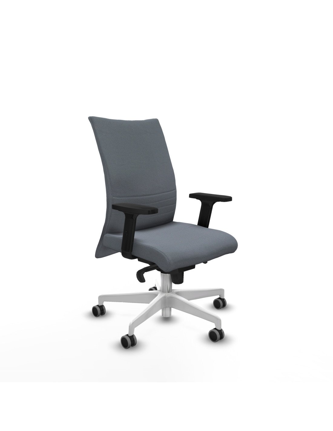 Piqueras y Crespo Albacete confidente sincro bali gris brazos 2D base blanca ruedas 65mm engomadas