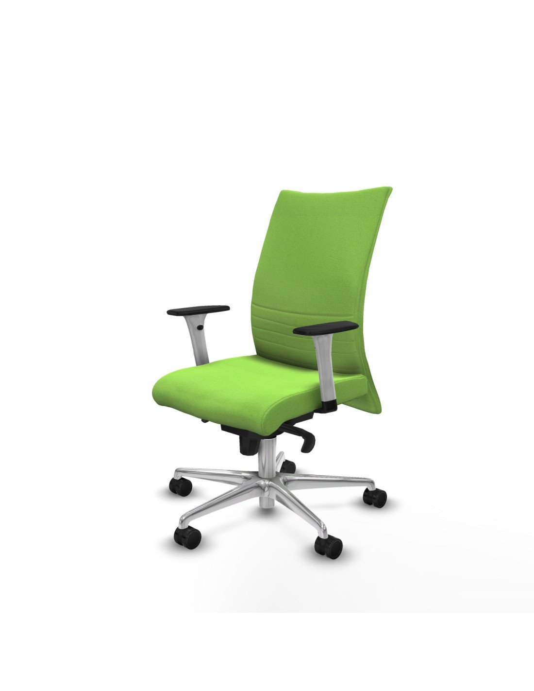 Piqueras y Crespo Albacete confidente sincro bali pistacho brazos 1D blancos base aluminio ruedas 65 mm nailon