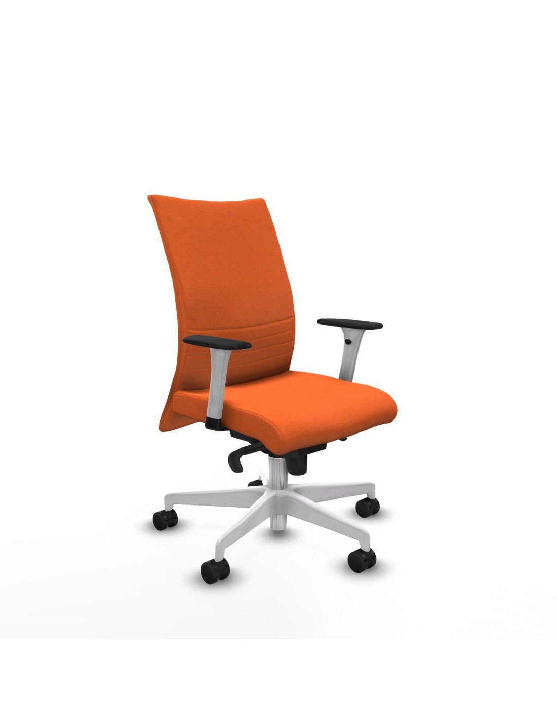 Piqueras y Crespo Albacete confidente sincro bali naranja brazos 1D blancos base blanca ruedas 65 mm nailon