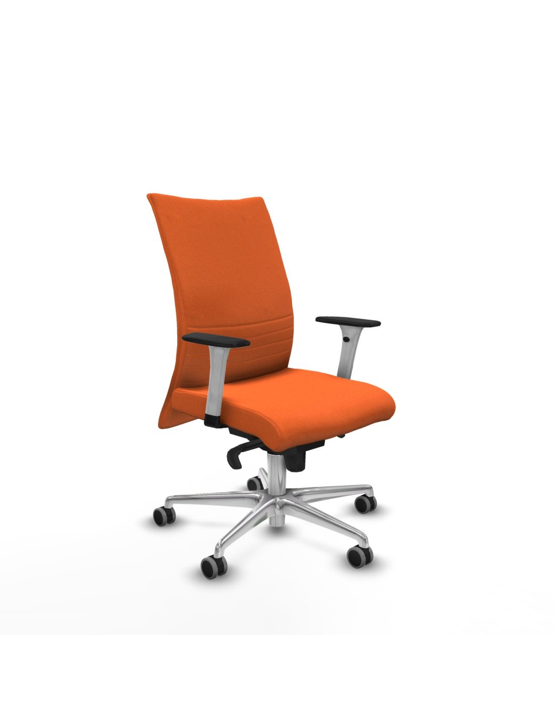 Piqueras y Crespo Albacete confidente sincro bali naranja brazos 1D blancos base aluminio ruedas 65mm engomadas