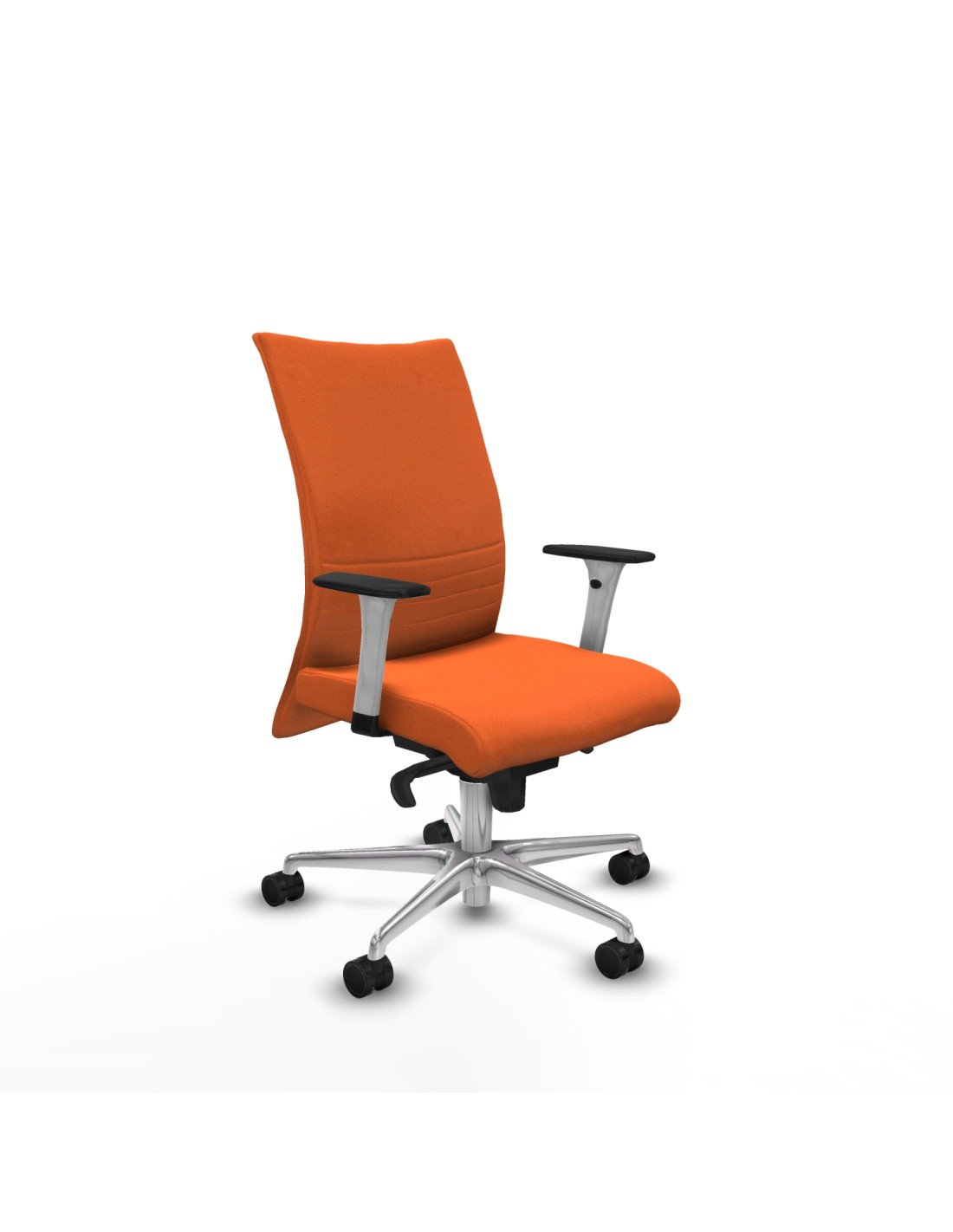 Piqueras y Crespo Albacete confidente sincro bali naranja brazos 1D blancos base aluminio ruedas 65 mm nailon