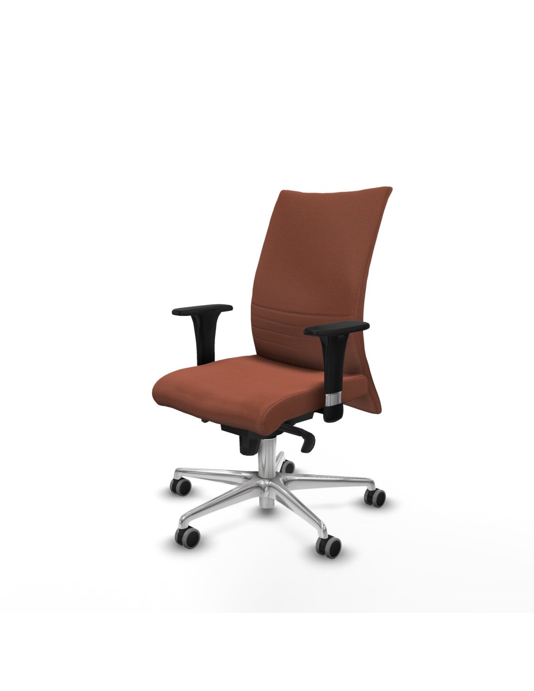 Piqueras y Crespo Albacete confidente sincro bali marr?n brazos 1D base aluminio ruedas 65mm engomadas